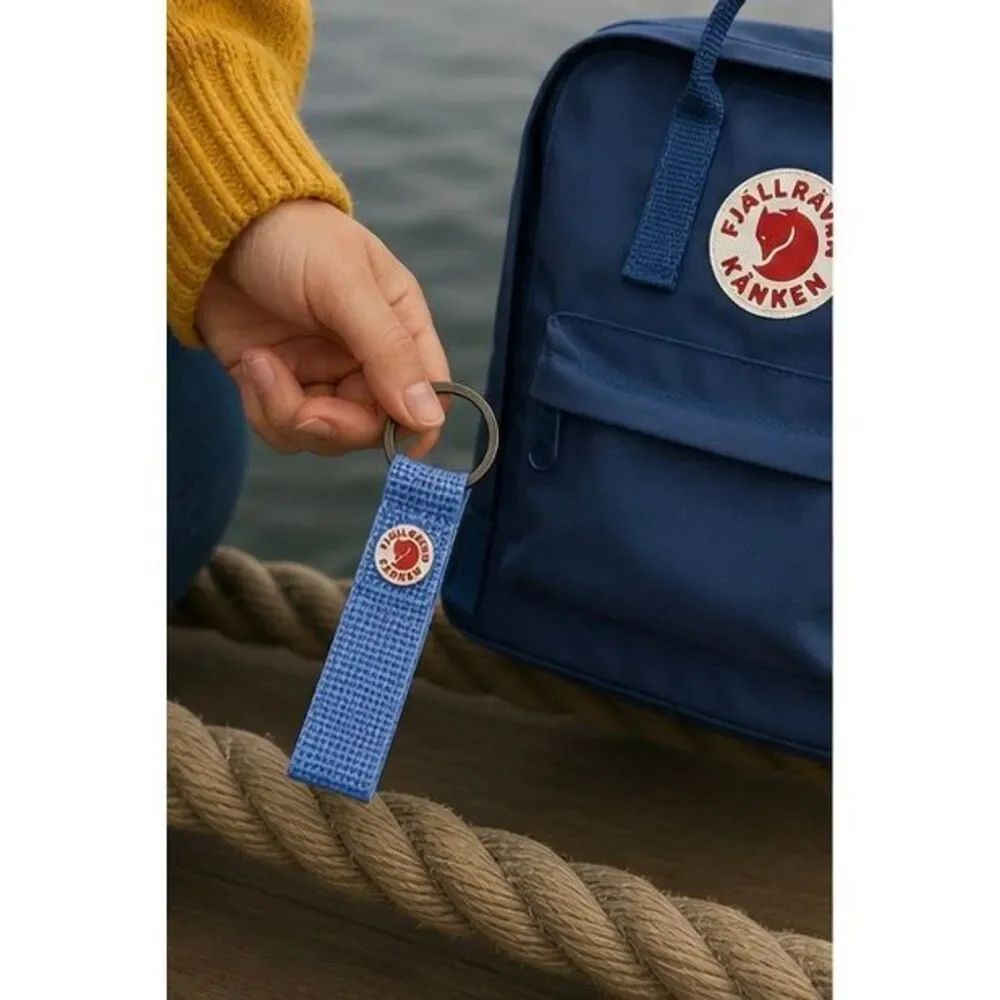 Fjällräven Kånken Mustard Ultramarine Blue Keyring - Bag Charm Trendy Style New